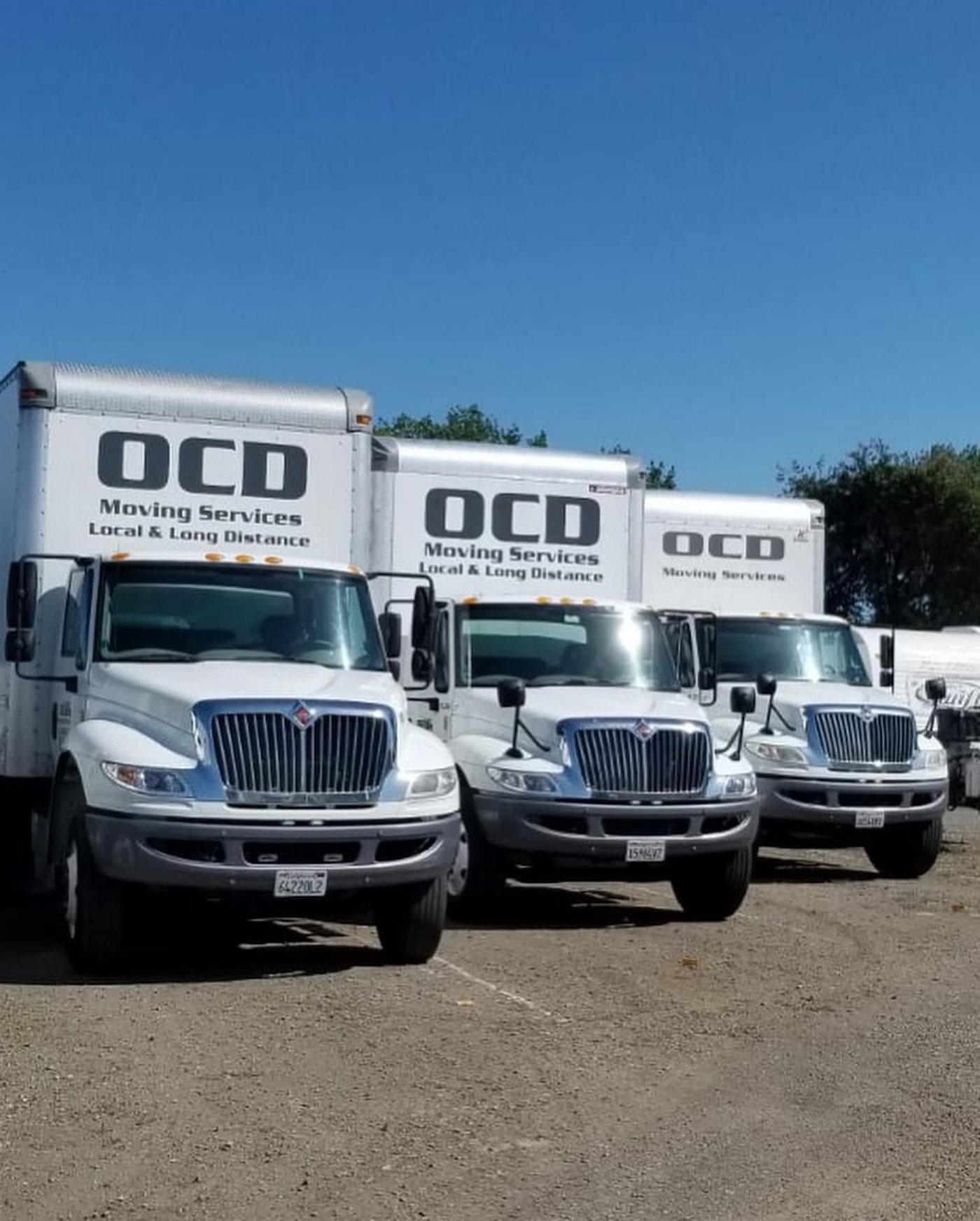 The OCD Moving Services fleet of clean, maintained box trucks